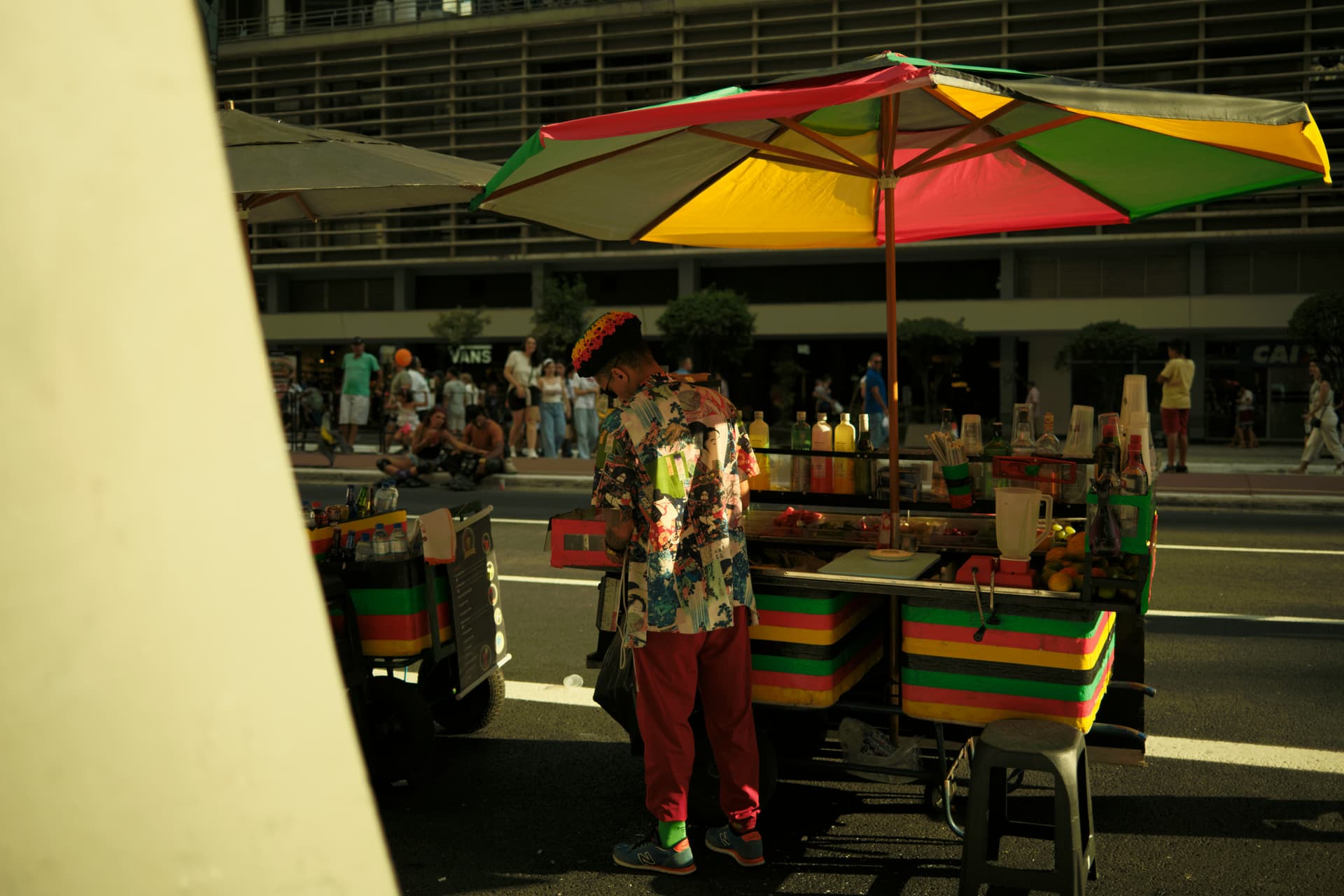 Traditional Brazilian street food including coxinha and pastel